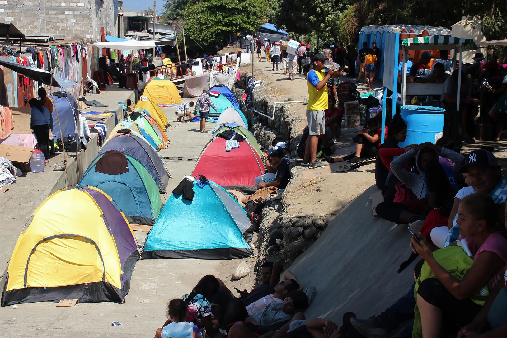 Migrantes aumentan en la frontera sur de México. / Foto: EFE.