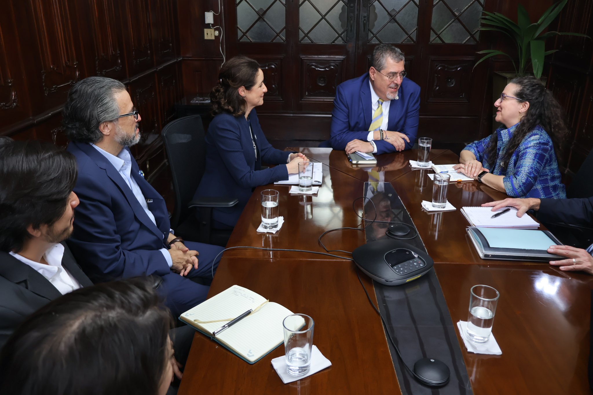 Presidente Arévalo se reúne con presidenta del NDI