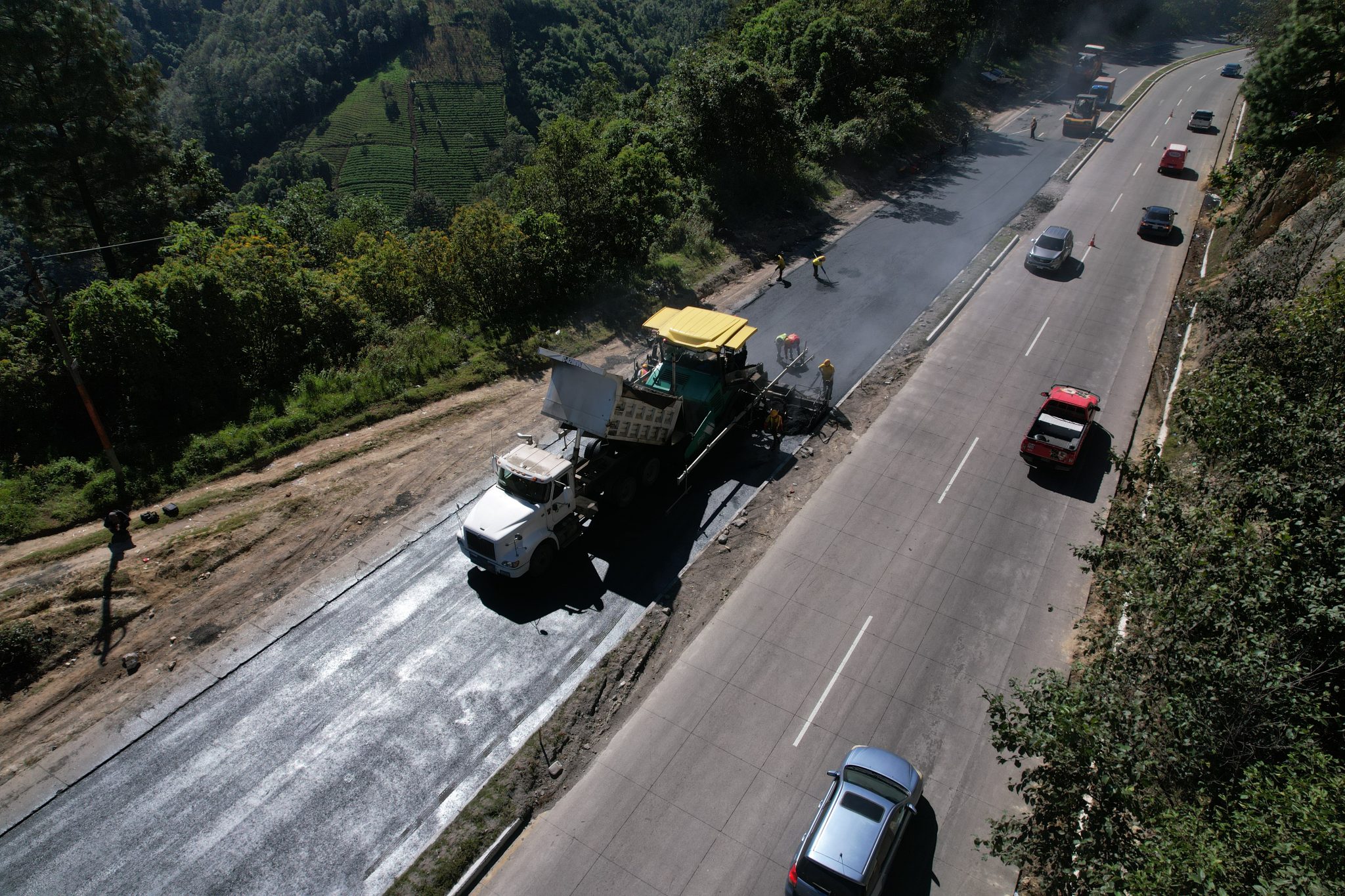 Ruta Interamericana en construcción