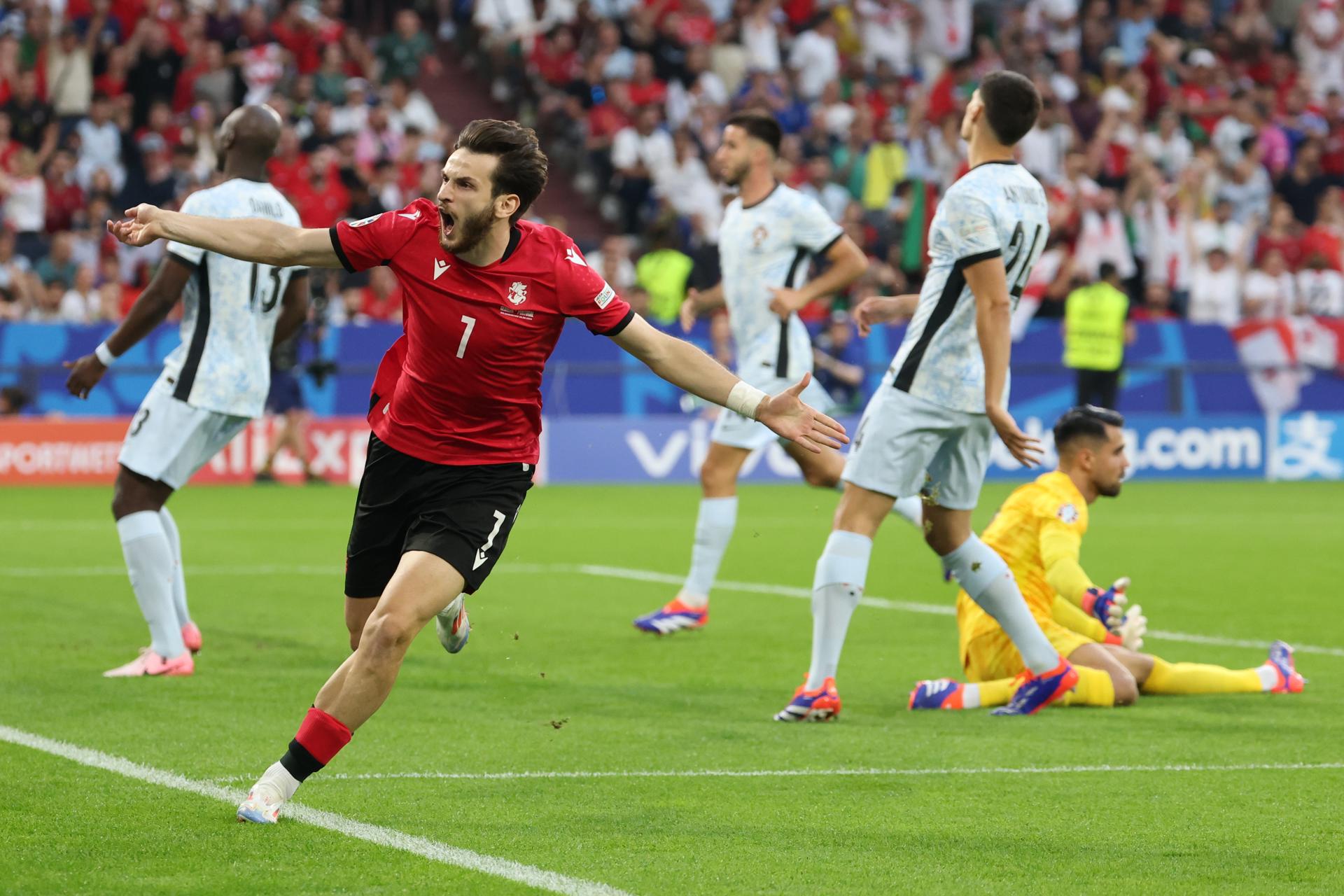 Eurocopa 2024: La Georgia de Kvaratskhelia derrota a Portugal y se mete a octavos de la Eurocopa