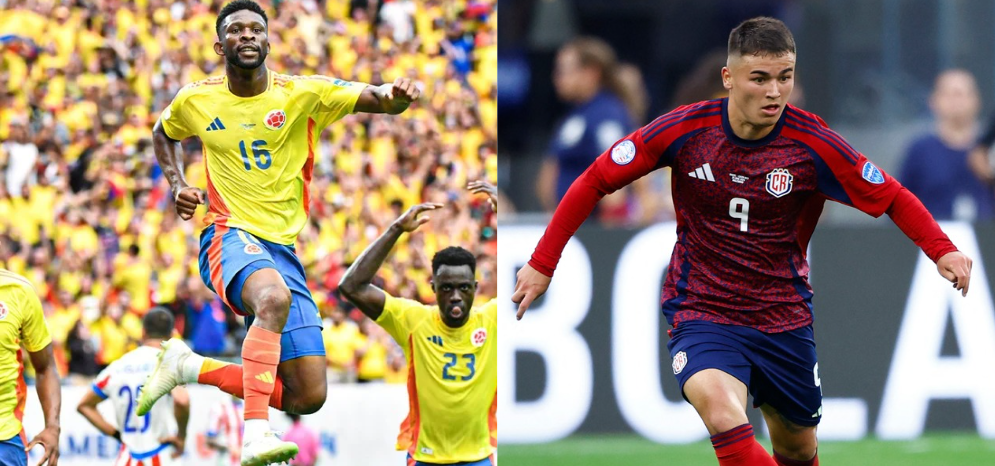 Copa América 2024: Colombia y Costa Rica juegan por quinta vez en una Copa América