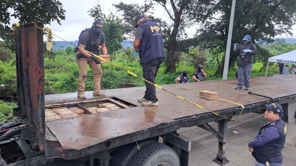 La droga se encontraba en la caleta de una plataforma, en El Cerinal, Barberena, Santa Rosa.