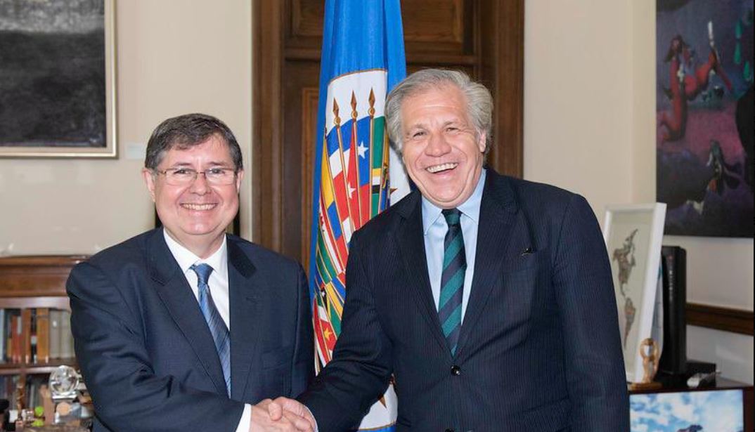 Luis Almagro y observador de la OEA.