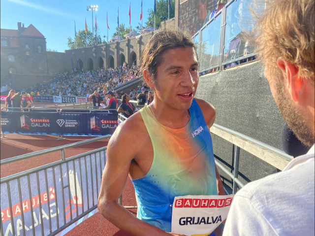 Luis Grijalva logró una medalla de bronce en la Diamond League.