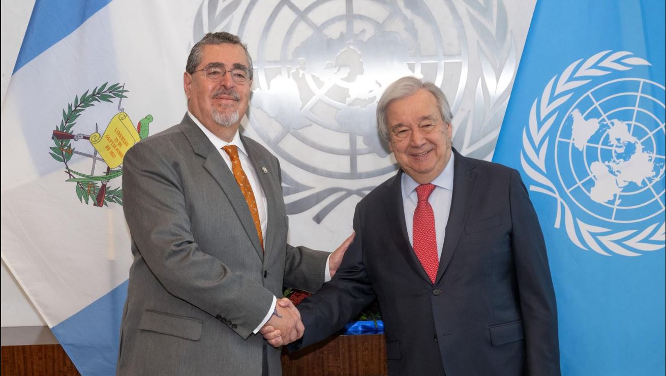 Mandatario Bernardo Arévalo se reunió con secretario general de la ONU