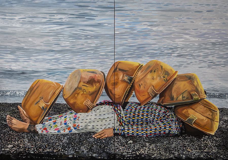 Una de las creaciones del artista guatemalteco Manuel Chavajay, quien expone este jueves parte de su obra en España. /Foto: Extra Galería