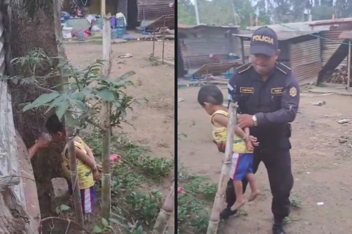 PNC y PGN rescatan a un niño de 3 años que estaba atado con alambre y tenía señales de violencia
