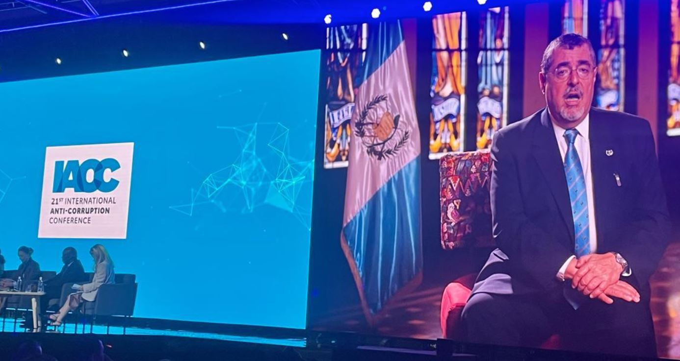El presidente Arévalo tuvo una participación virtual representando a Guatemala en la IACC. / Foto: Santiago Palomo.