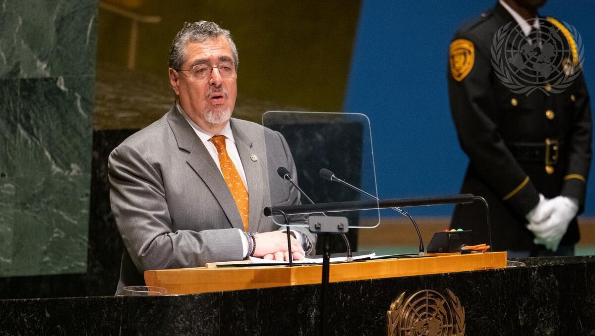 Presidente Bernardo Arévalo en la Asamblea General de las Naciones Unidas. /Foto: ONU.