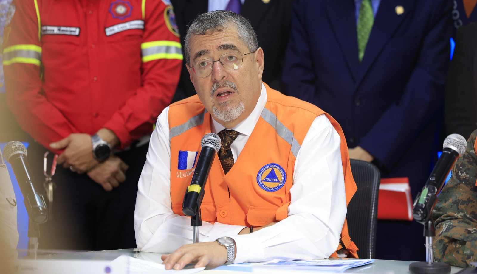 El presidente Arévalo dió a conocer cómo se prepara el Gobierno por la temporada de lluvias. /Foto: Gilber García.