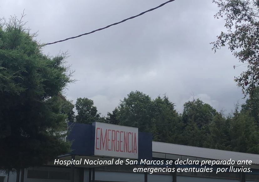 Hospital Nacional de San Marcos activa plan de contingencia ante emergencias por lluvias
