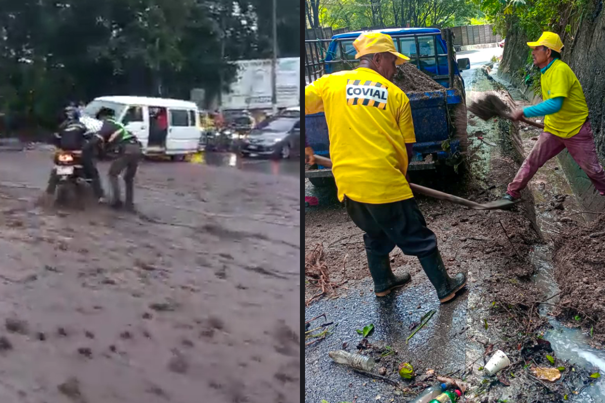 Personal de Provial y Covial han apoyado a la población durante las lluvias.