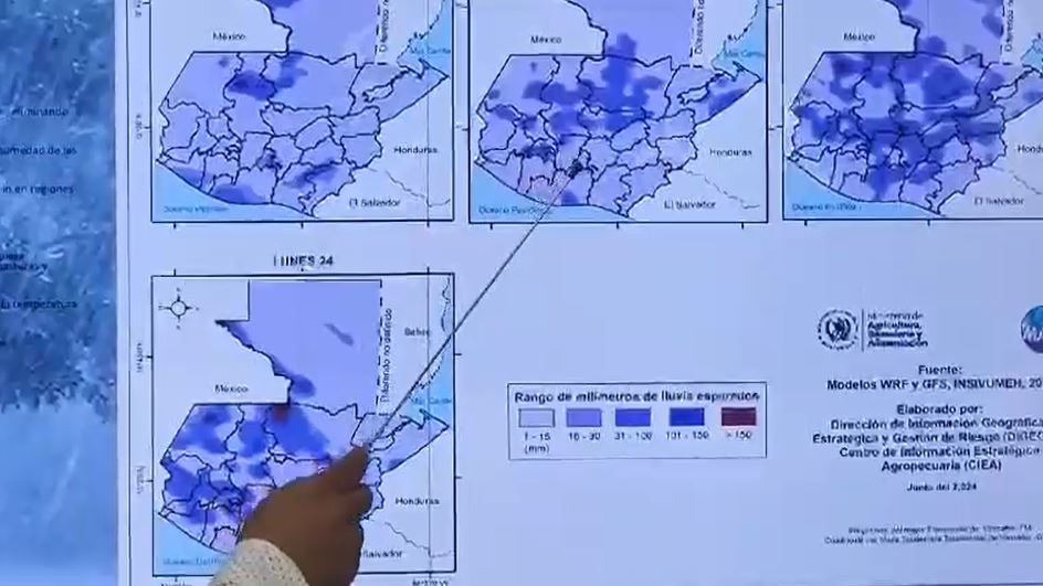 MAGA monitorea lluvias que pueden poner en riesgo cultivos para brindar atención