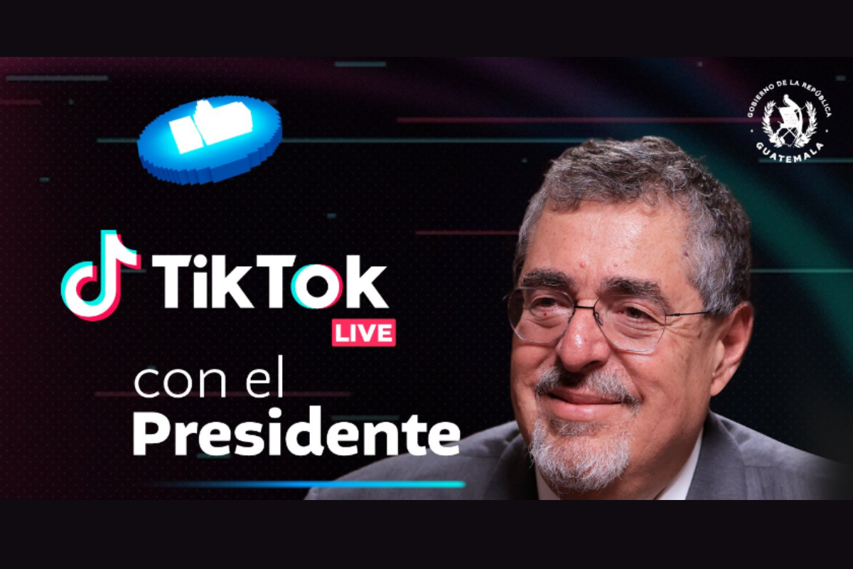 Presidente Arévalo habla del trabajo por la seguridad y bajar costo de la vida en TikTok Live
