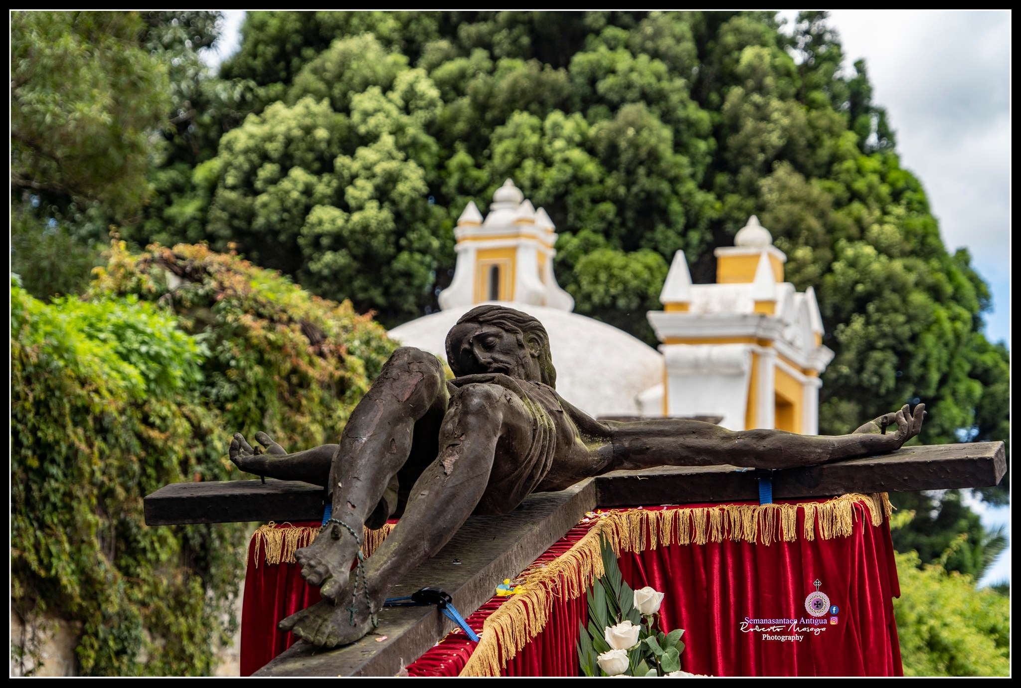 Ministerio de Cultura y Deportes aclara algunos puntos sobre el traslado de la imagen del Cristo de las Alturas en Santa María de Jesús, Sacatepéquez. / Foto: Página SemanasantaenAntigua.
