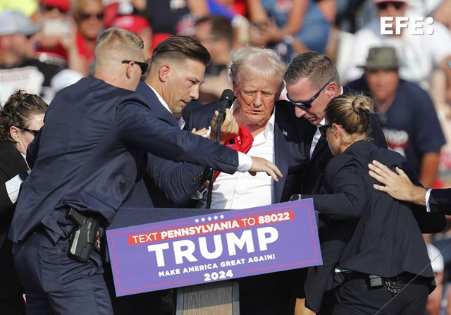 Trump presuntamente herido de bala durante mitin en Pensilvania