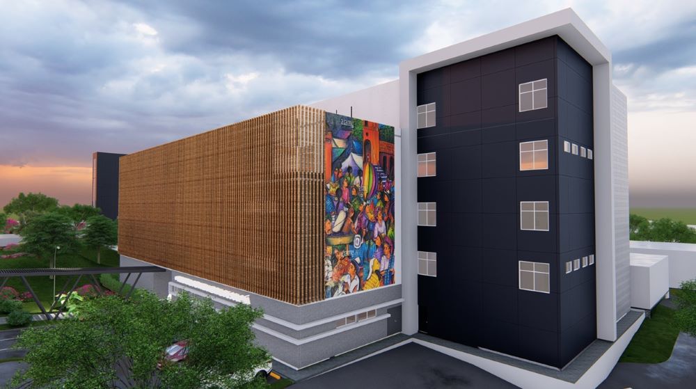 Ilustración muestra como será el nuevo hospital de Sololá, cuya construcción supervisó el presidente Bernardo Arévalo.