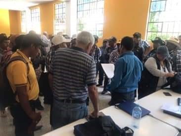 Pobladores de comunidades de Nentón, Huehuetenango, acogieron la propuesta de Fontierras para la solución al conflicto local. /Foto: Gobernación de Huehuetenango