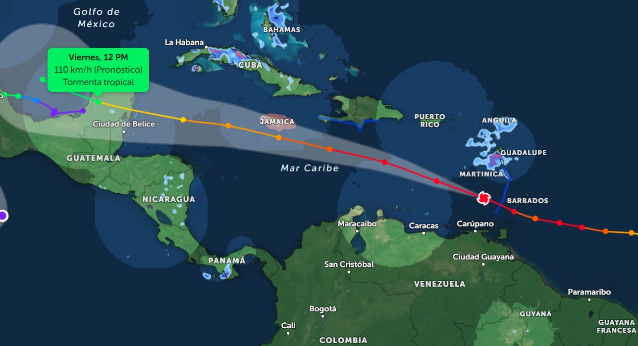 Conred está en alerta anaranjada por lluvias y monitorea avance del huracán Beryl