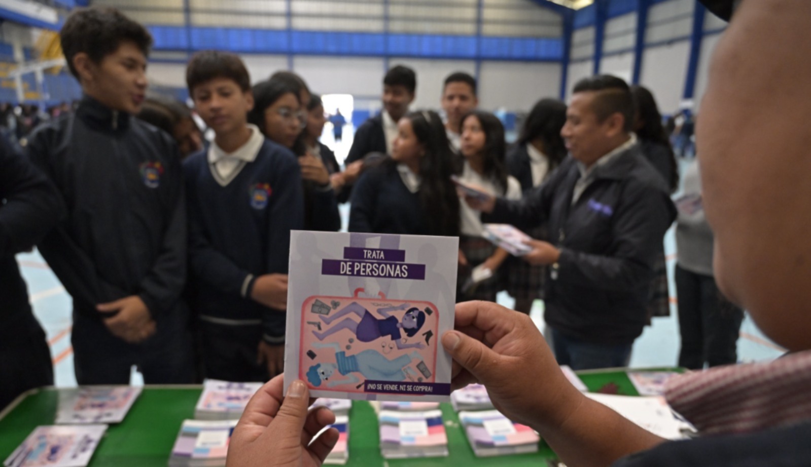 Feria Lúdica de la Prevención de la Trata de Personas se centró en compartir información a niños y adolescentes. /Foto: Alvaro Interiano.