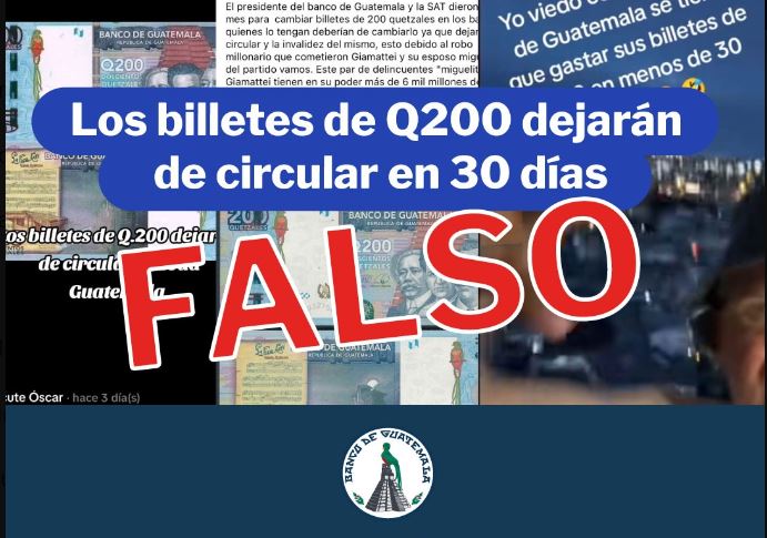 Banguat alerta por información falsa