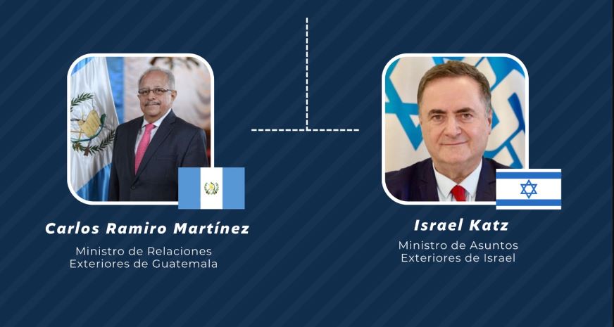 Cancilleres de Guatemala e Israel.