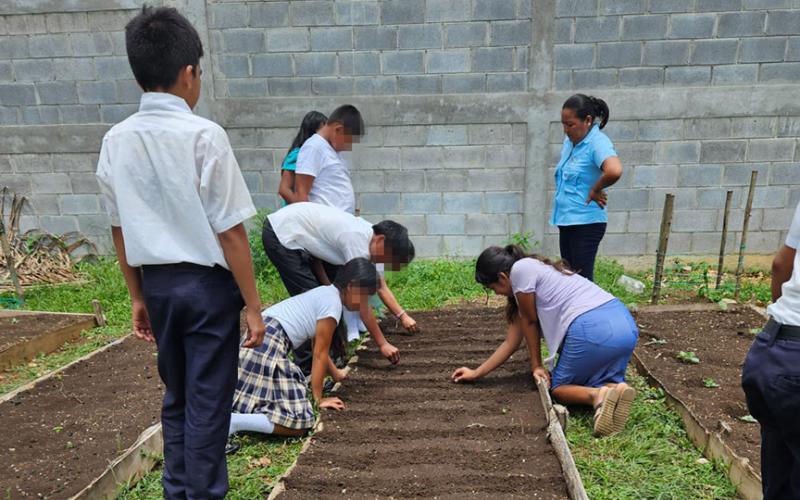 Estudiantes de Petén se benefician con transmisión de conocimientos. / Foto: MAGA.