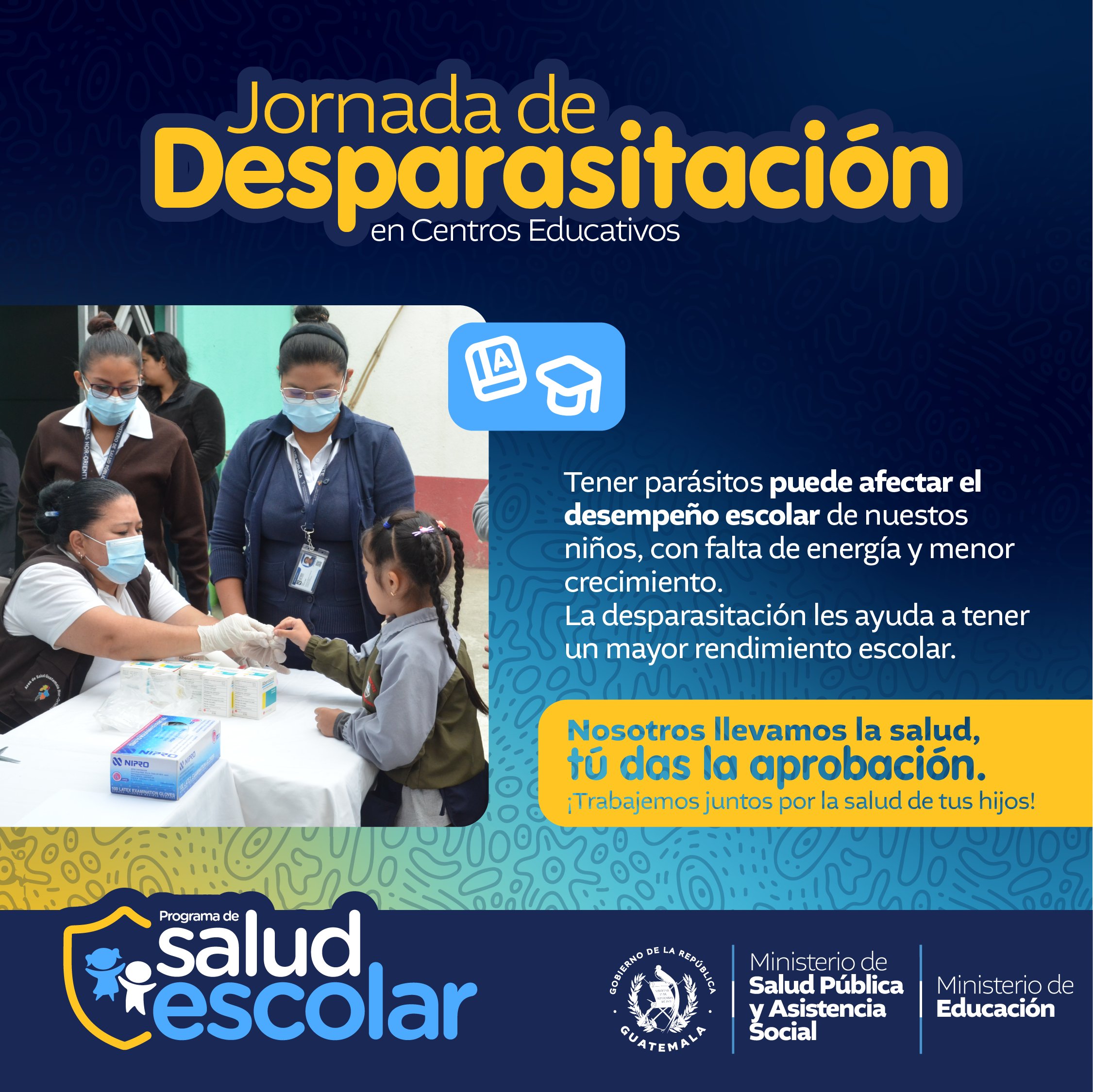 Salud continúa con  jornada de desparasitación en establecimientos educativos