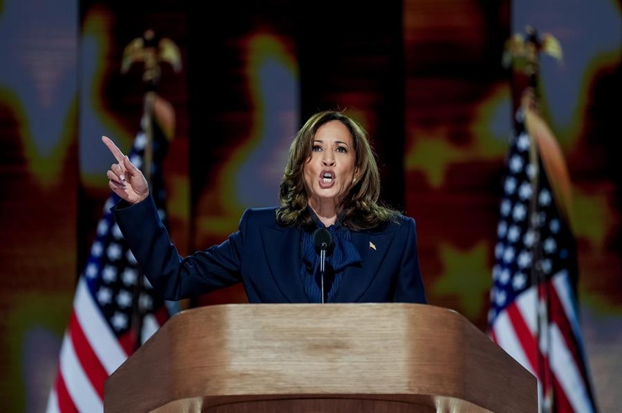 La candidata demócrata, Kamala Harris, aceptó la nominación a la Presidencia de EE. UU. y se presentó como una mujer que puede vencer a Trump.