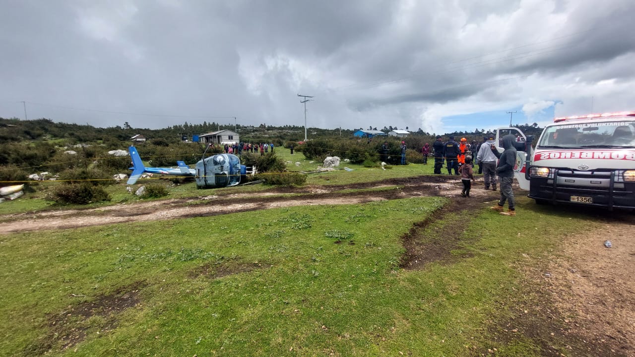 Ministro de Energía y Minas resulta ileso en percance de helicóptero
