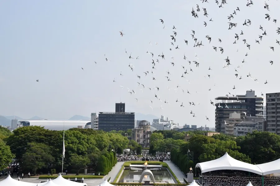 Hiroshima, Japón, conmemora 79 años del bombardeo atómico que dejó más de 100 mil muertos. / Foto: EFE.