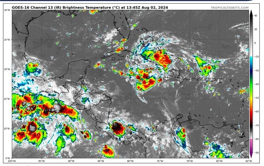 Se provén lluvias y lloviznas por la tarde y noche.