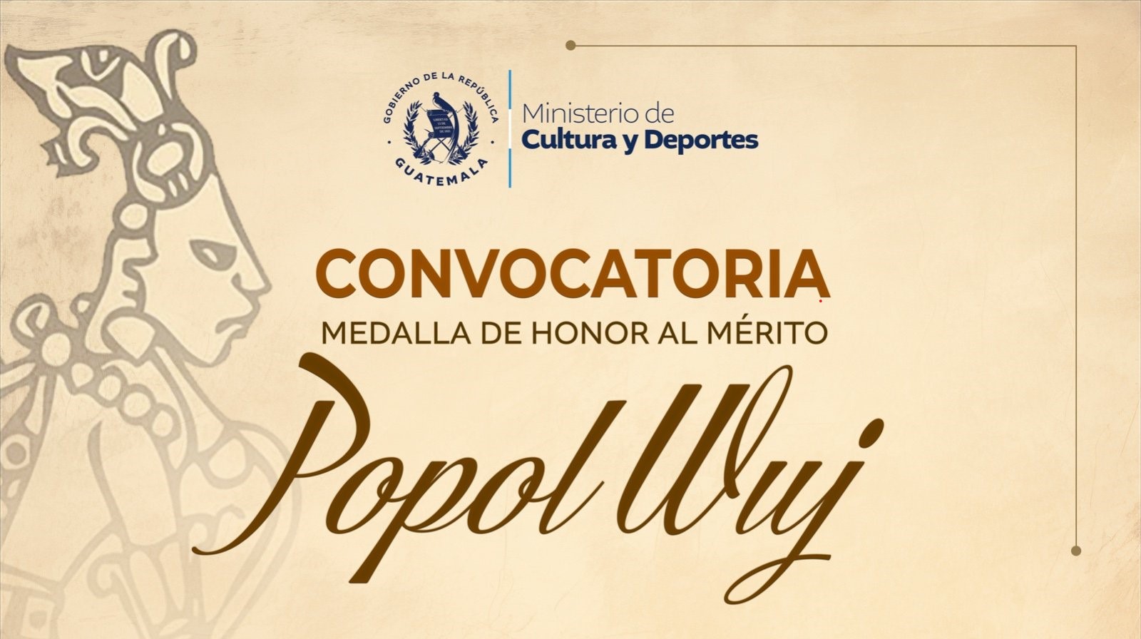 Abren convocatoria para candidaturas a la medalla Popol Wuj 2024