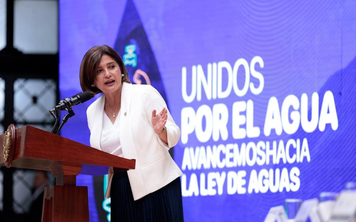 Vicepresidenta Karin Herrera en la iniciativa de la ley de aguas.