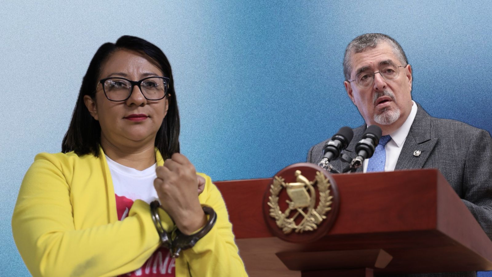 Presidente Arévalo se pronuncia por la decisión judicial que afecta a Ligia Hernández. / Foto: SCSP. / Arte: AGN.