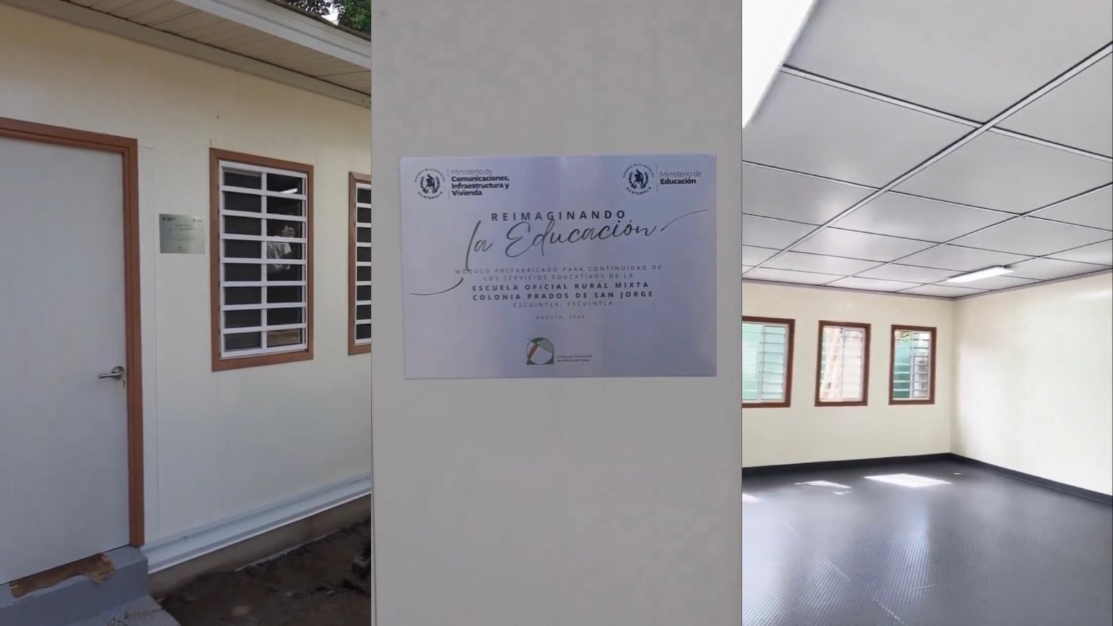 Módulos fueron instalados en escuelas de Escuintla. /Foto: CIV.