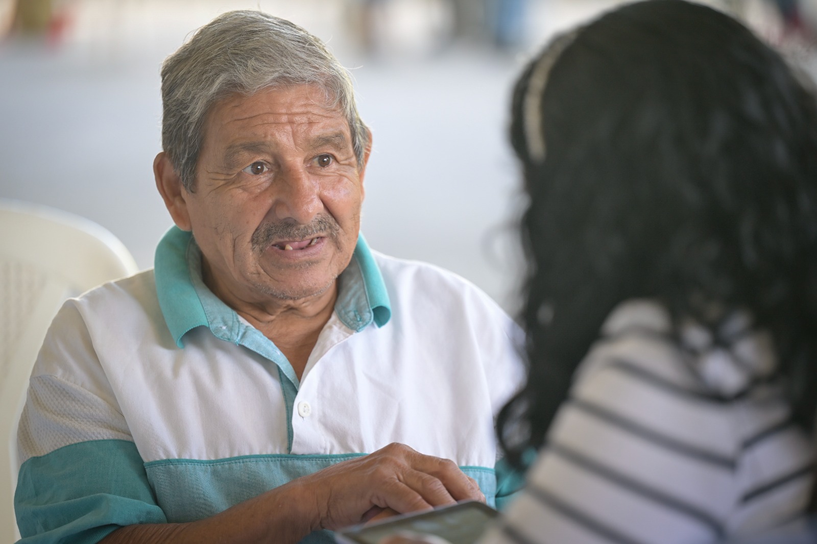 Inscripción de familias del asentamiento Dios es Fiel al programa Bolsa Social. /Foto: Álvaro Interiano.