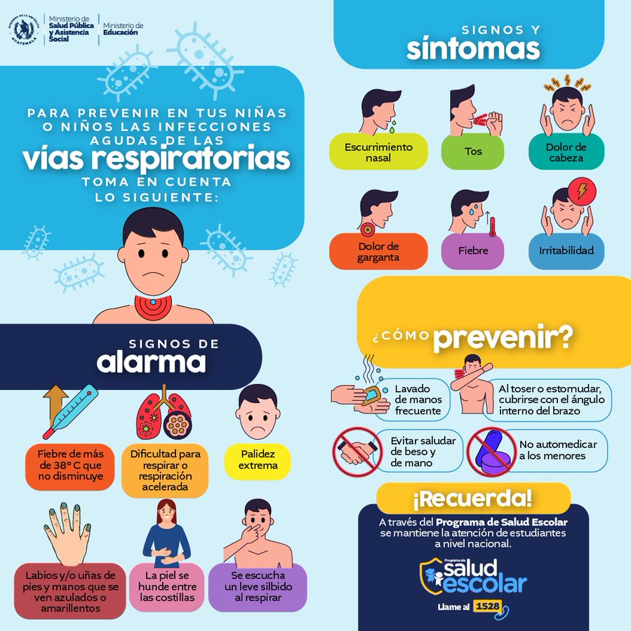 Prevención de enfermedades en vías respiratorias de las y los niños guatemaltecos./Foto: MSPAS