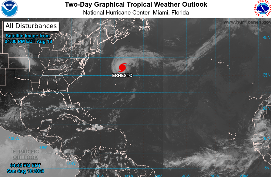 Huracán Ernesto. / Foto: NOAA.