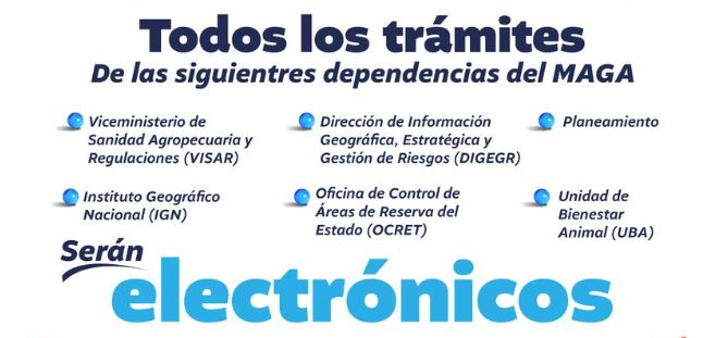 Dependencias del MAGA que tendrán este servicio. / Foto: MAGA.