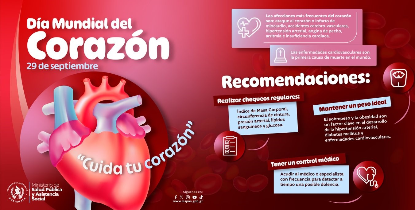 Salud celebra el Día Mundial del Corazón e insta a hacer conciencia sobre enfermedades cardíacas