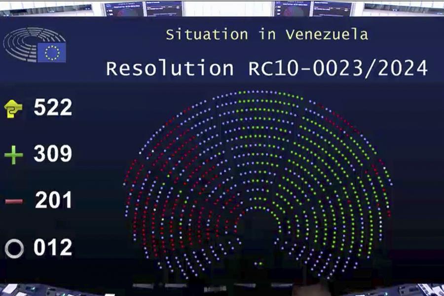 La mayoría de diputados al Parlamento Europeo votan para reconocer a Edmundo González como presidente legítimo de Venezuela.