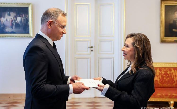 Embajadora de Guatemala presenta Cartas Credenciales al presidente de la República de Polonia