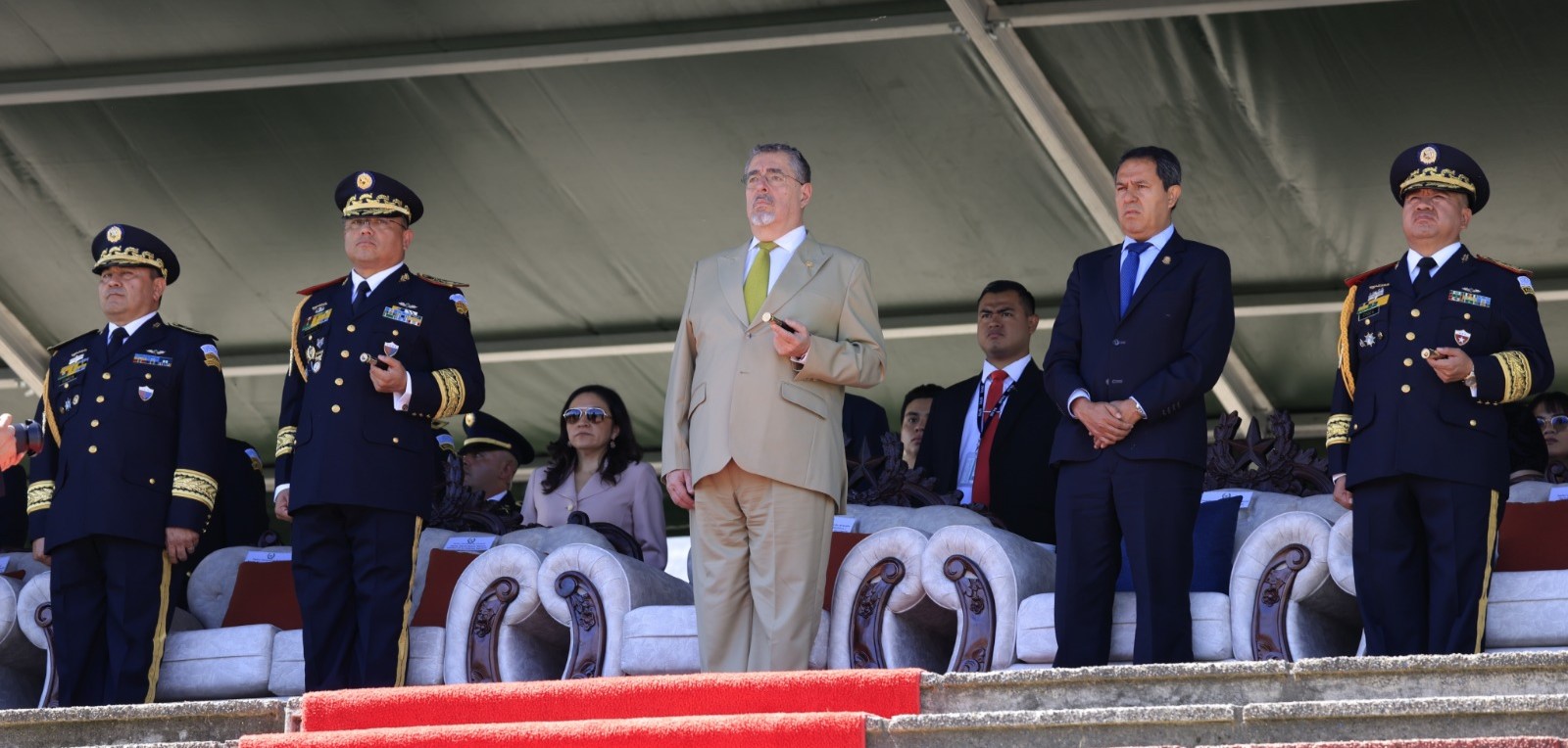 Presidente Bernardo Arévalo participa en 151 aniversario de la Escuela Politécnica y Día del Cadete