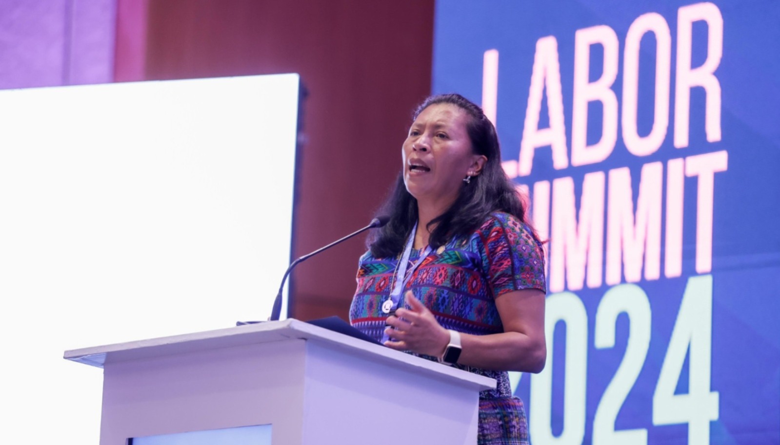 La ministra de Trabajo participó en el Labor Summit 2024. /Foto: Mintrab.