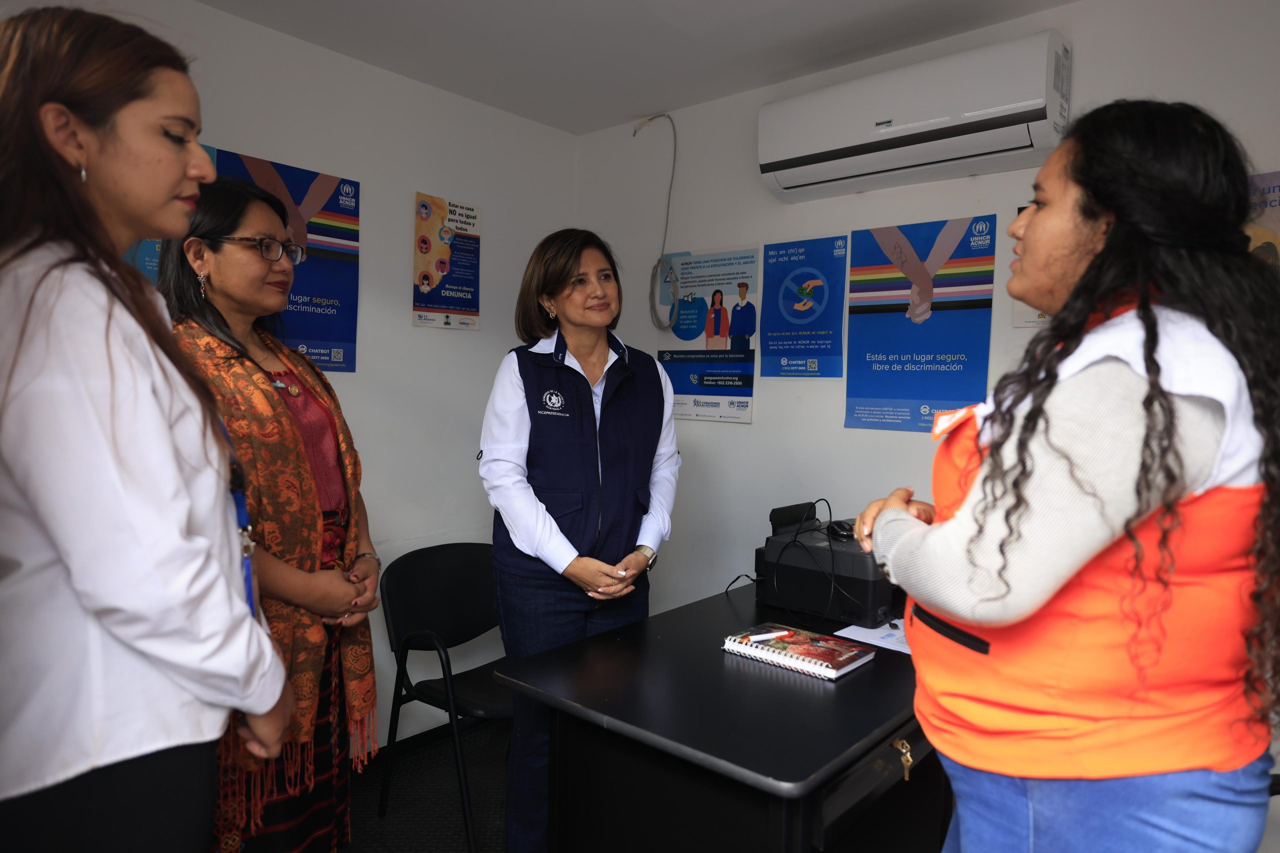 Karin Herrera realiza jornada de trabajo en Huehuetenango y visita centro de atención a refugiados y migrantes