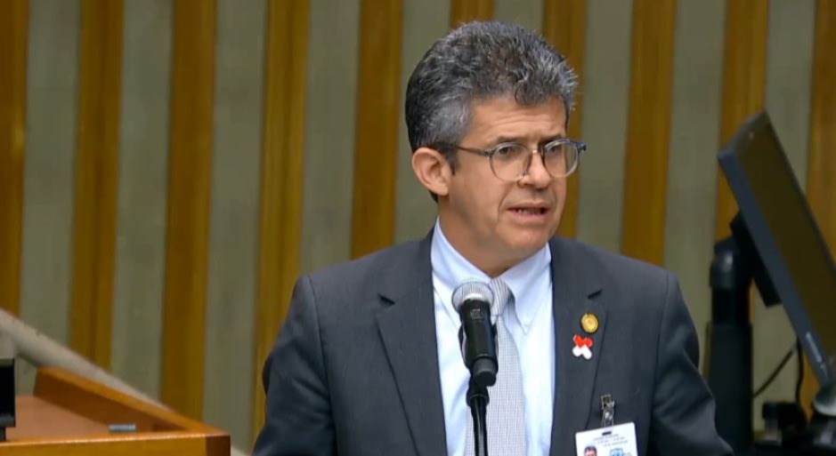 El ministro Joaquín Barnoya participó en un encuentro de Naciones Unidas sobre el panorama de la resistencia a los antimicrobianos. /Foto: MSPAS.