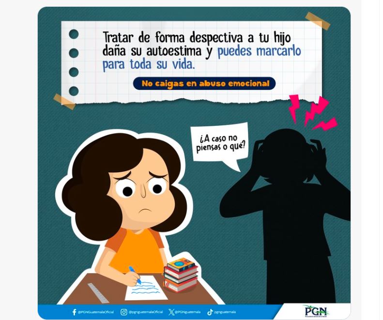 PGN insta a padres de familia a romper patrones de crianza violentos