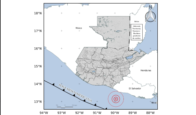 Temblor de 5.8 grados fue sensible en gran parte del territorio de Guatemala
