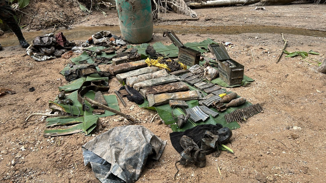 Los explosivos fueron detonados. / Foto: Ejército de Guatemala.